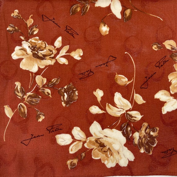 Jean Patou Paris Vintage Handkerchief 19 x 19 inc… - image 4