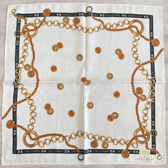 TRUSSARDI Vintage Handkerchief 20 x 20 inches