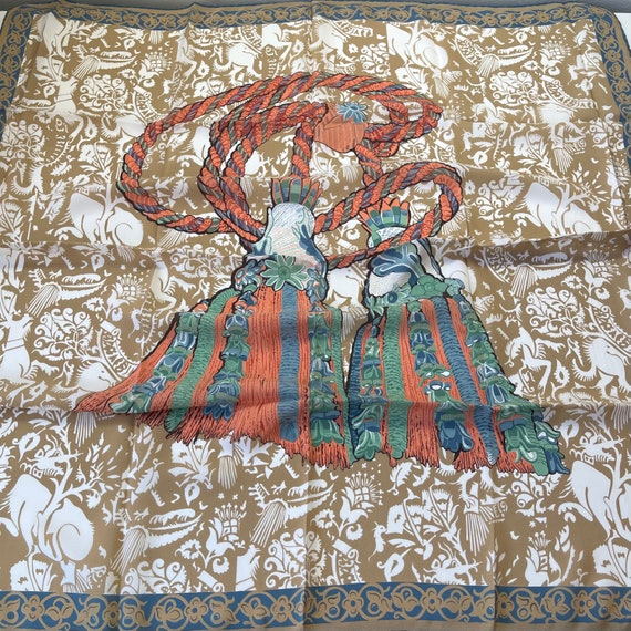 Nina Ricci Vintage Silk Scarf 33 x 33 inches, Sil… - image 1