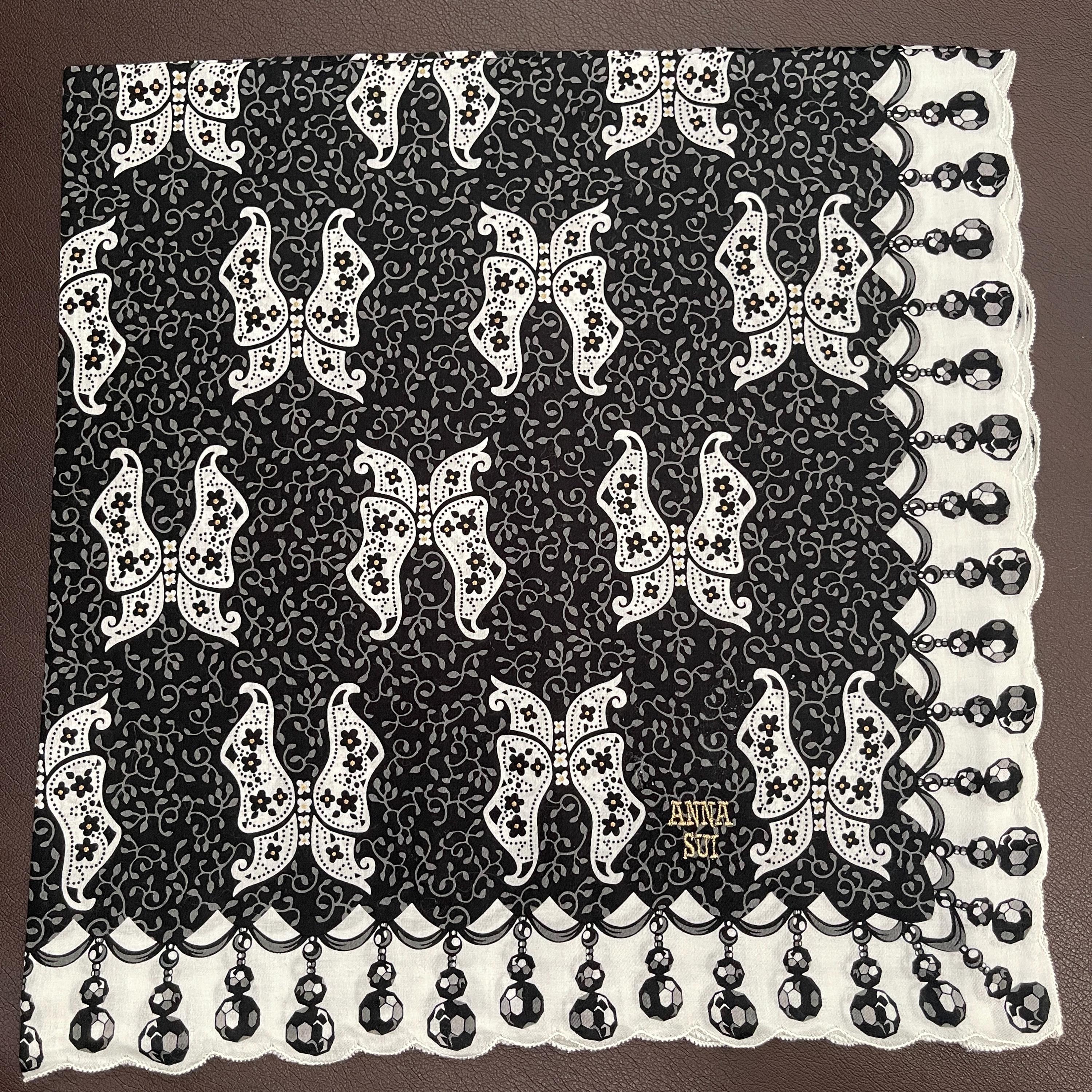 Anna Sui Vintage Handkerchief 22 x 22 inches