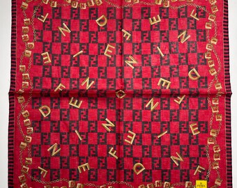 FENDI Vintage Handkerchief 19 x 19 inches