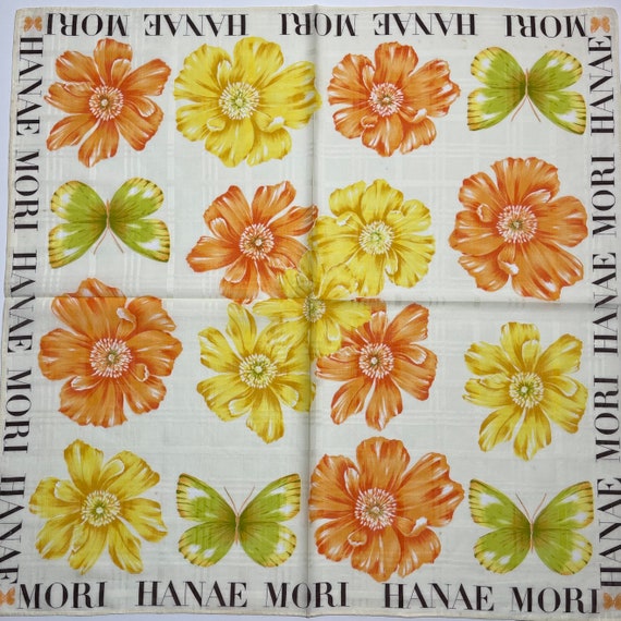 HANAE MORI Vintage handkerchief 22 x 22 inches - image 1