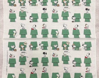 Snoopy vintage handkerchief 18 x 19 inches, Cotton