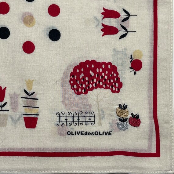 Olive des Olive Vintage Handkerchief 18 x 18 inch… - image 4