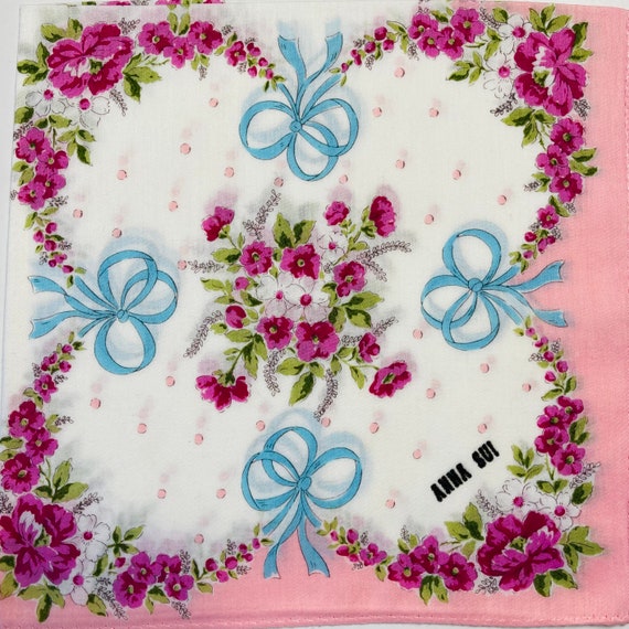 Anna Sui Vintage Handkerchief 18 x 18 inches - image 2