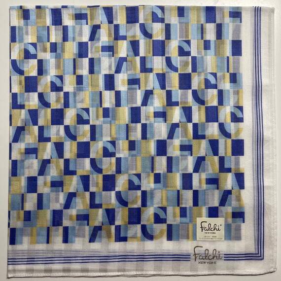 Falchi New York Vintage Handkerchief 20 X 20 Inches - Etsy