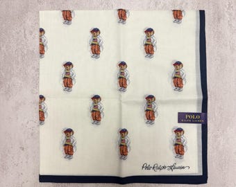 Pañuelo vintage Polo Ralph Lauren de 18 x 18 pulgadas