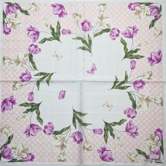 HANAE MORI Vintage handkerchief 22 x 22 inches - image 2