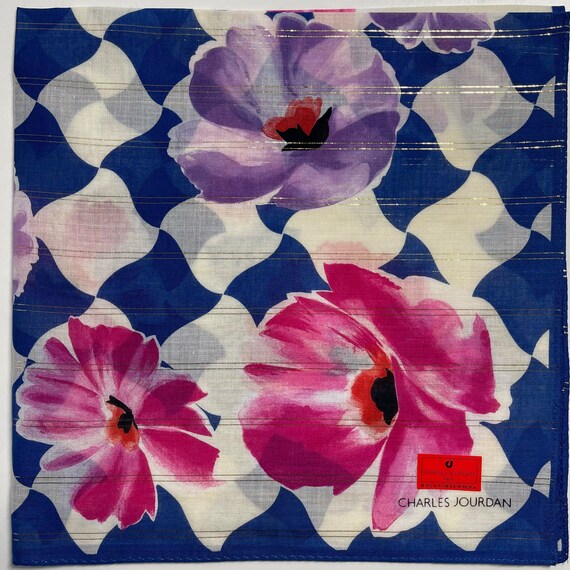 Charles Jourdan Vintage handkerchief 19 x 19 inch… - image 2