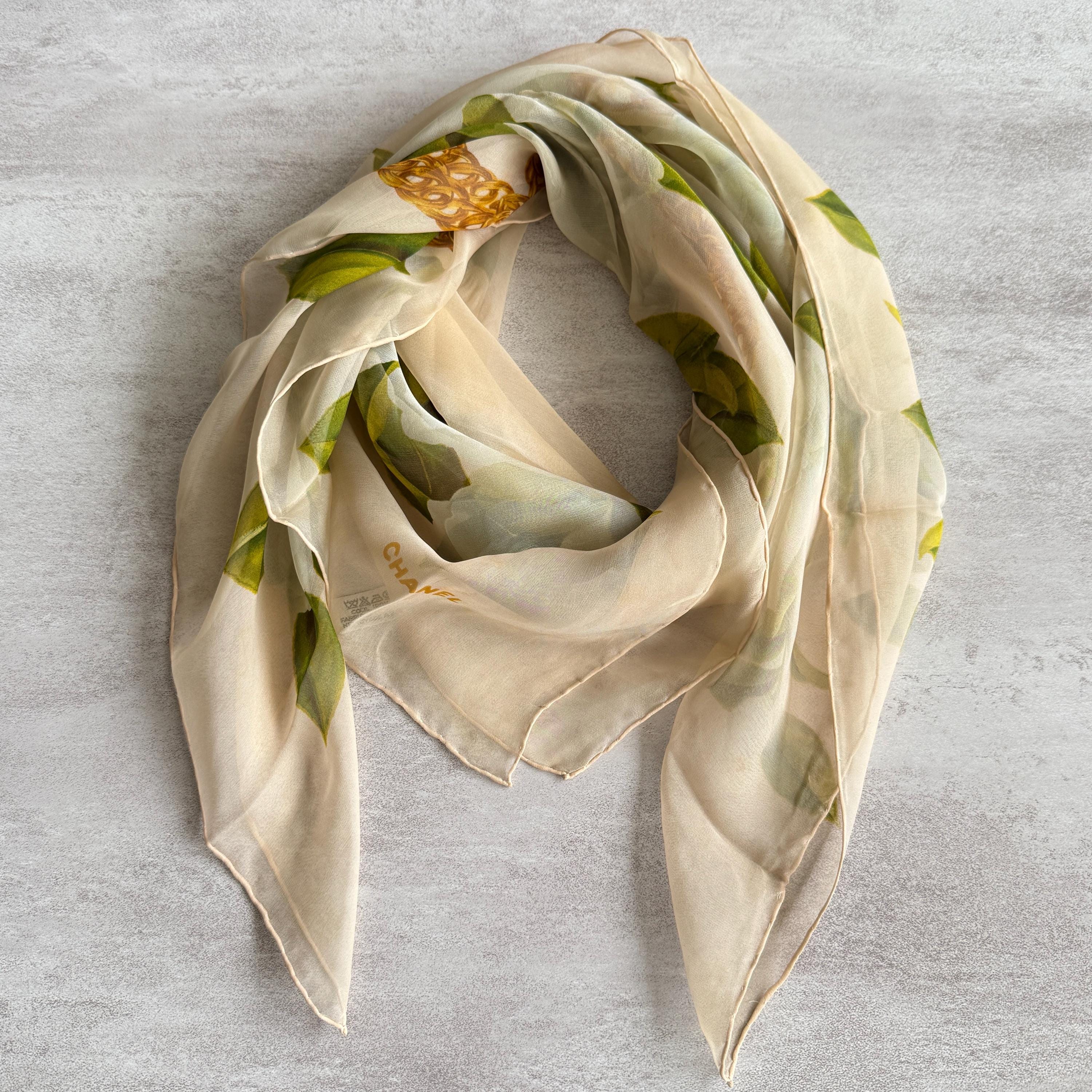 Vintage Silk Chanel Scarf - Etsy