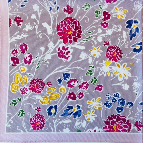 HANAE MORI Vintage handkerchief 20 x 20 inches, C… - image 3