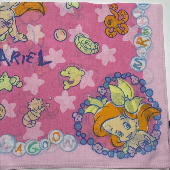Tokyo Disney Sea vintage handkerchief Baby Ariel … - image 4