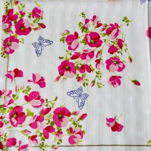 HANAE MORI Vintage Handkerchief 20 x 20 inches image 2
