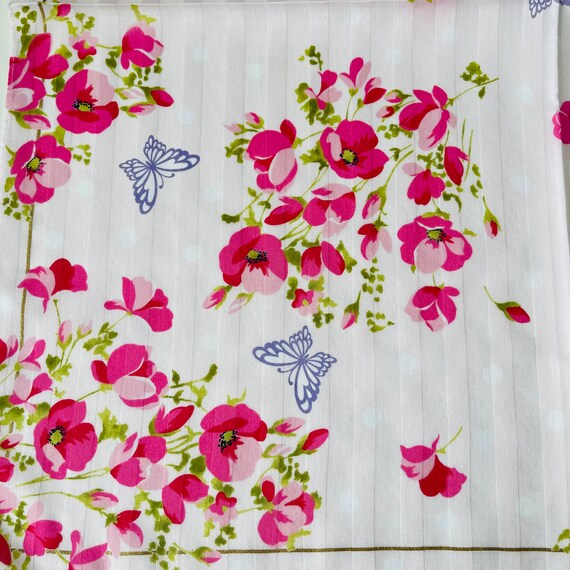 HANAE MORI Vintage Handkerchief 20 x 20 inches - image 2