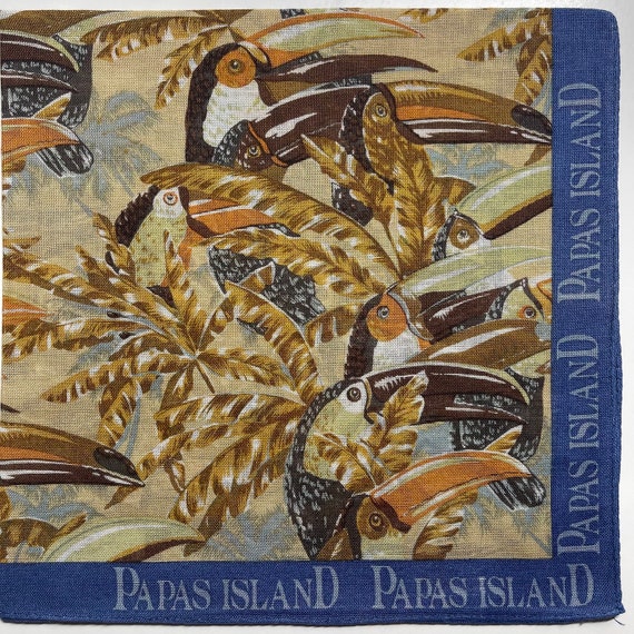 Papas Island Vintage Handkerchief Made in Japan 2… - image 3