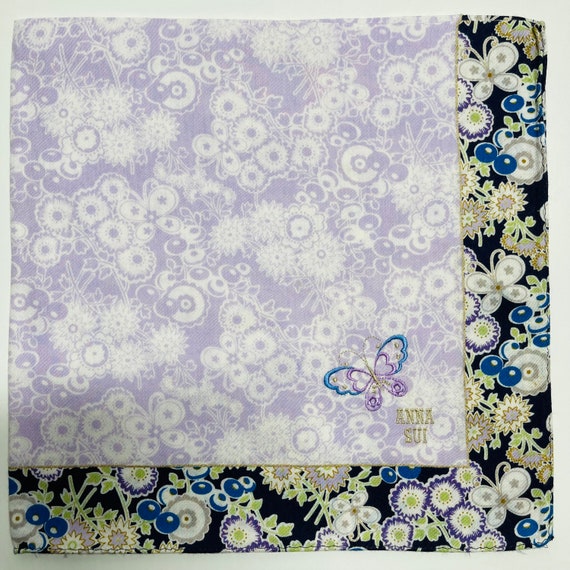 Anna Sui Vintage Handkerchief 18 x 18 inches - image 1