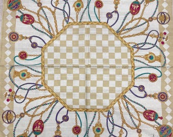 Pañuelo vintage TRUSSARDI 22 x 22 pulgadas