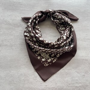 Christian Dior Monogram Vintage Silk Scarf 30 X 30 Inches, No Tags