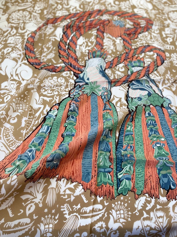 Nina Ricci Vintage Silk Scarf 33 x 33 inches, Sil… - image 7