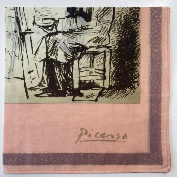 Picasso Vintage Collection handkerchief 18 x 18 i… - image 4