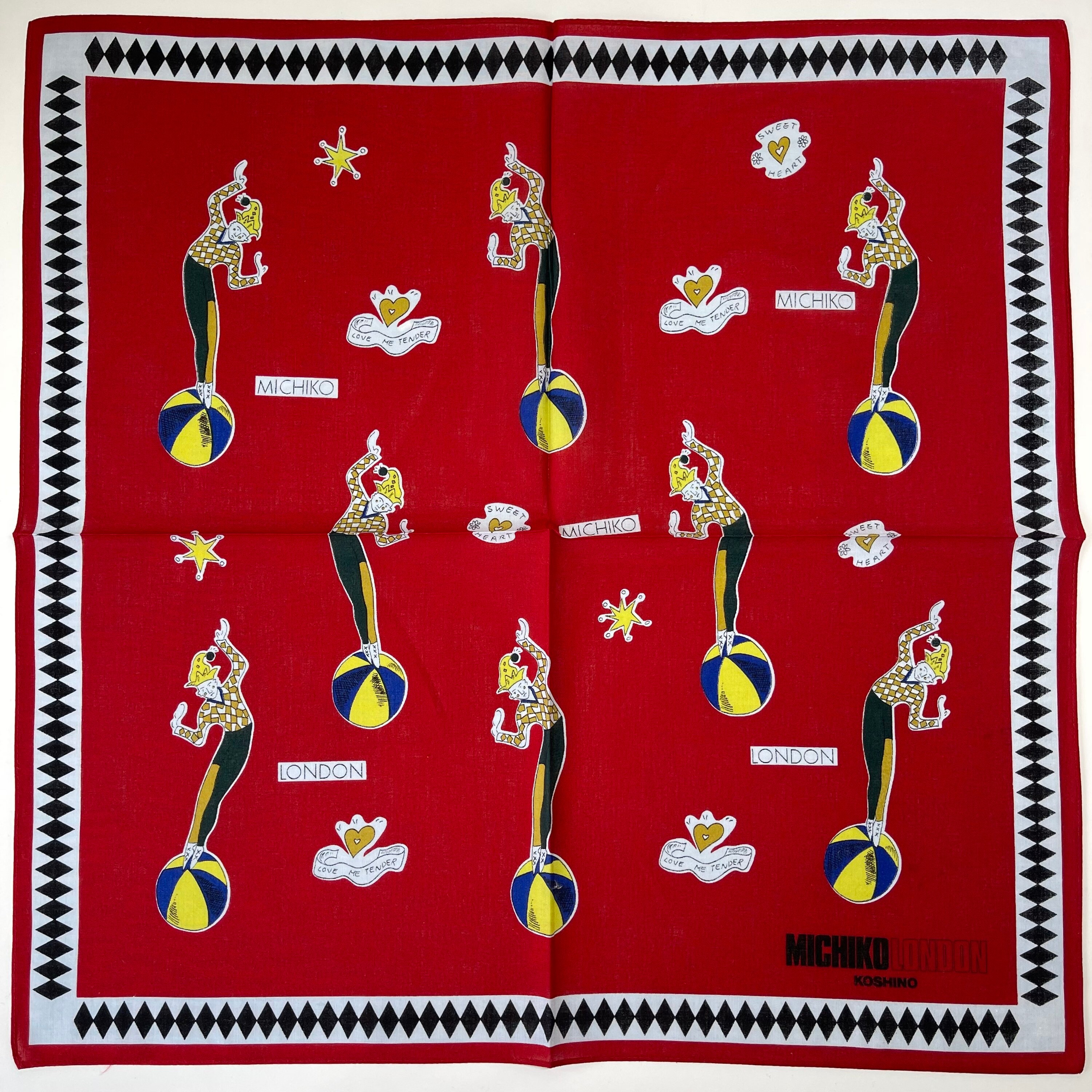 Michiko London Koshino Vintage Handkerchief 20 X 20 Inches - Etsy