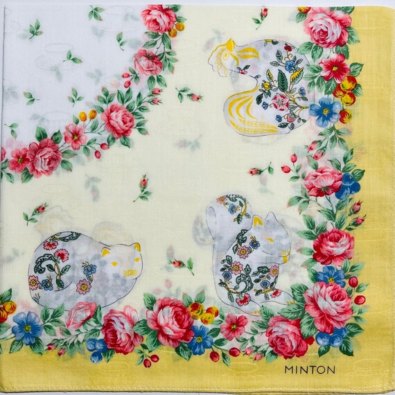 Minton Vintage Handkerchief 19 x 19 inches - image 5