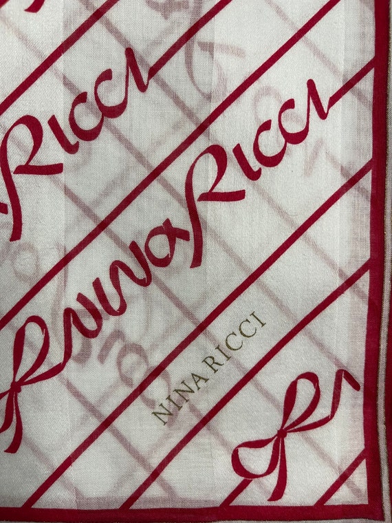 Nina Ricci Vintage Handkerchief 22”x22” Cotton, Be