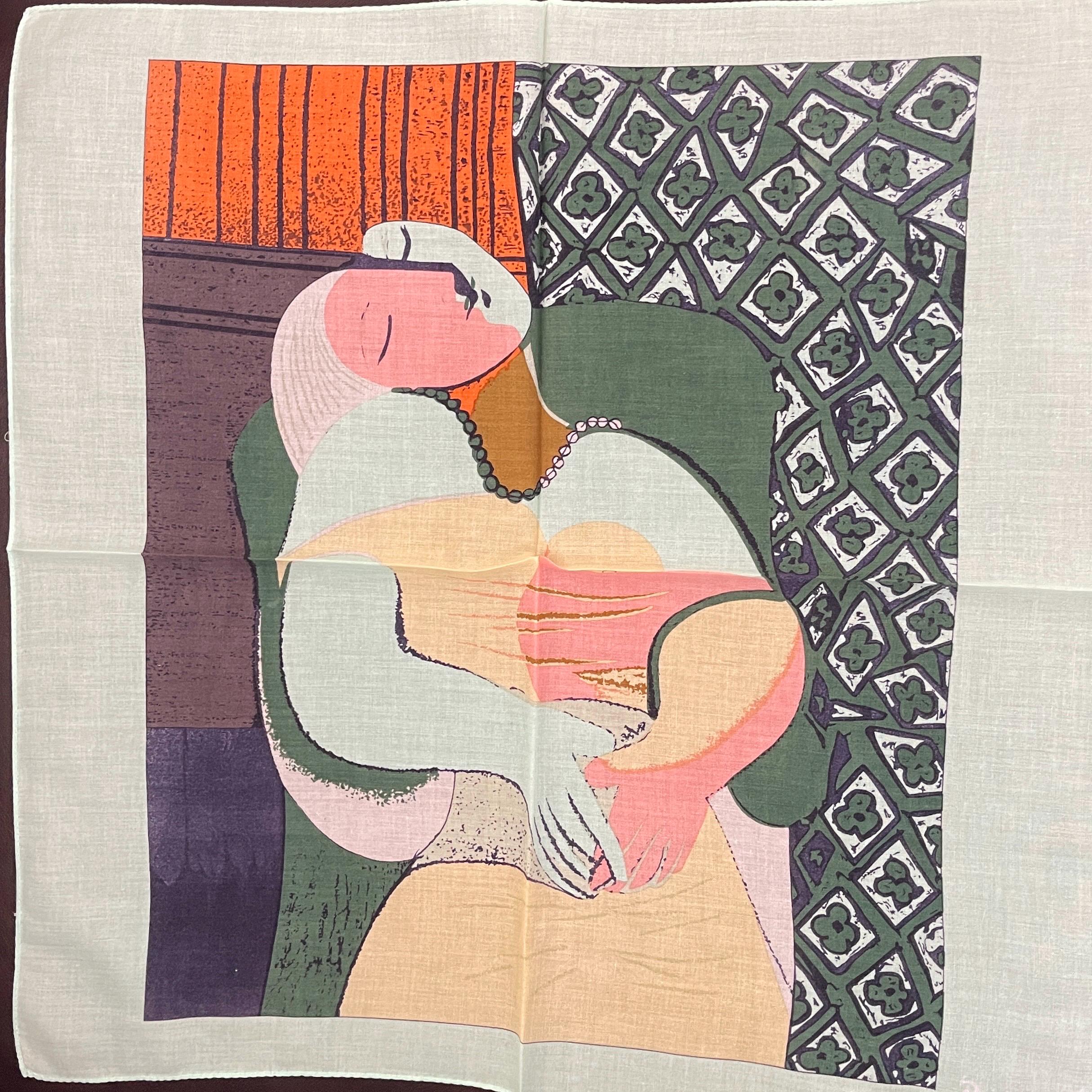 Paloma Picasso Vintage Collection handkerchief 18 x 18 inches