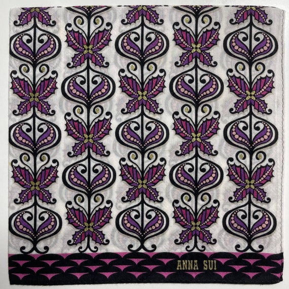 Anna Sui Vintage Handkerchief 18 x 18 inches - image 1