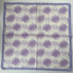 LANVIN Handkerchief 22 x 22 inches , Silk Cotton