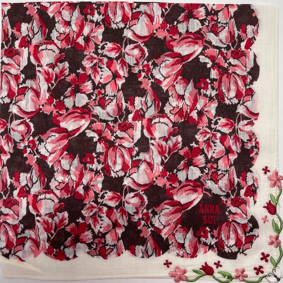 Anna Sui Vintage Handkerchief 19 x 19 inches - image 1
