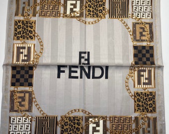 FENDI Vintage Collection Handkerchief 22 x 22 inches, Cotton