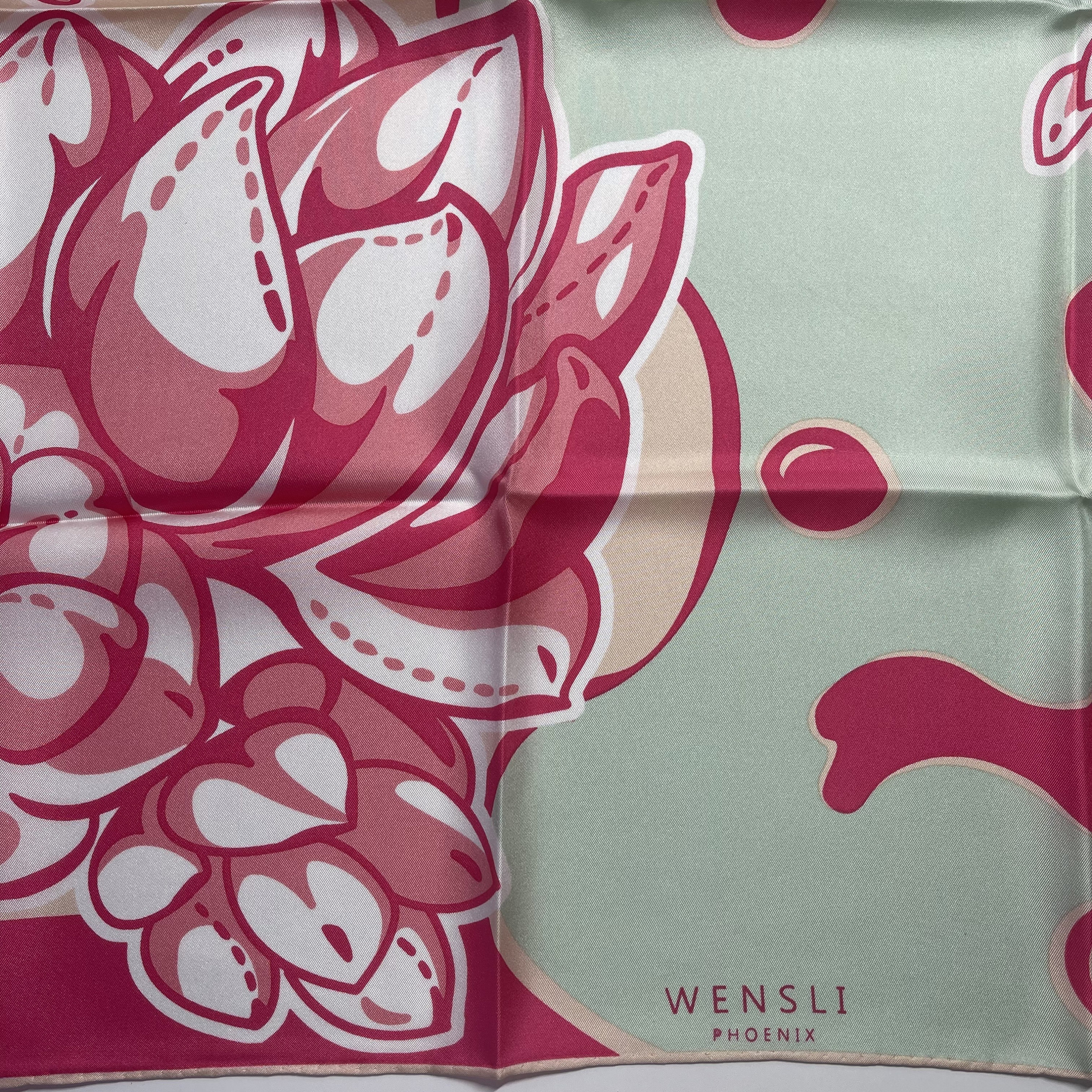 h*a様 万事利 WENSLI PHOENIX シルク 100% ストール Vintage Floral Silk Scarf - WENSLI PHOENIX 25x25 In - Etsy