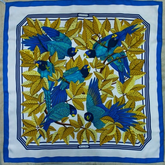 Hermès Paris Vintage Silk scarf Les Perroquets de… - image 6