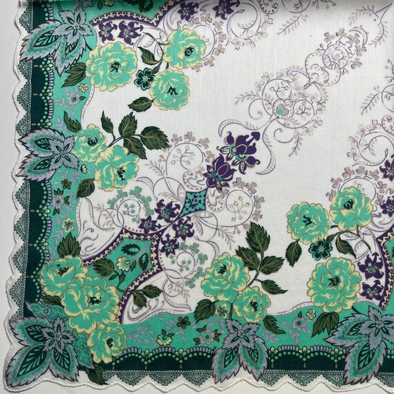 Anna Sui Vintage Handkerchief 22 x 22 inches - image 3