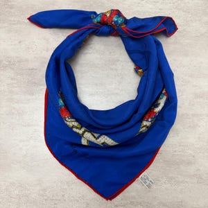 Vintage Floral Silk Scarf - WENSLI PHOENIX 25x25 In - Etsy