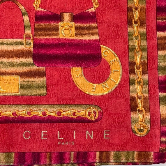 Celine Paris Vintage Handkerchief 22 x 22 inches - image 6