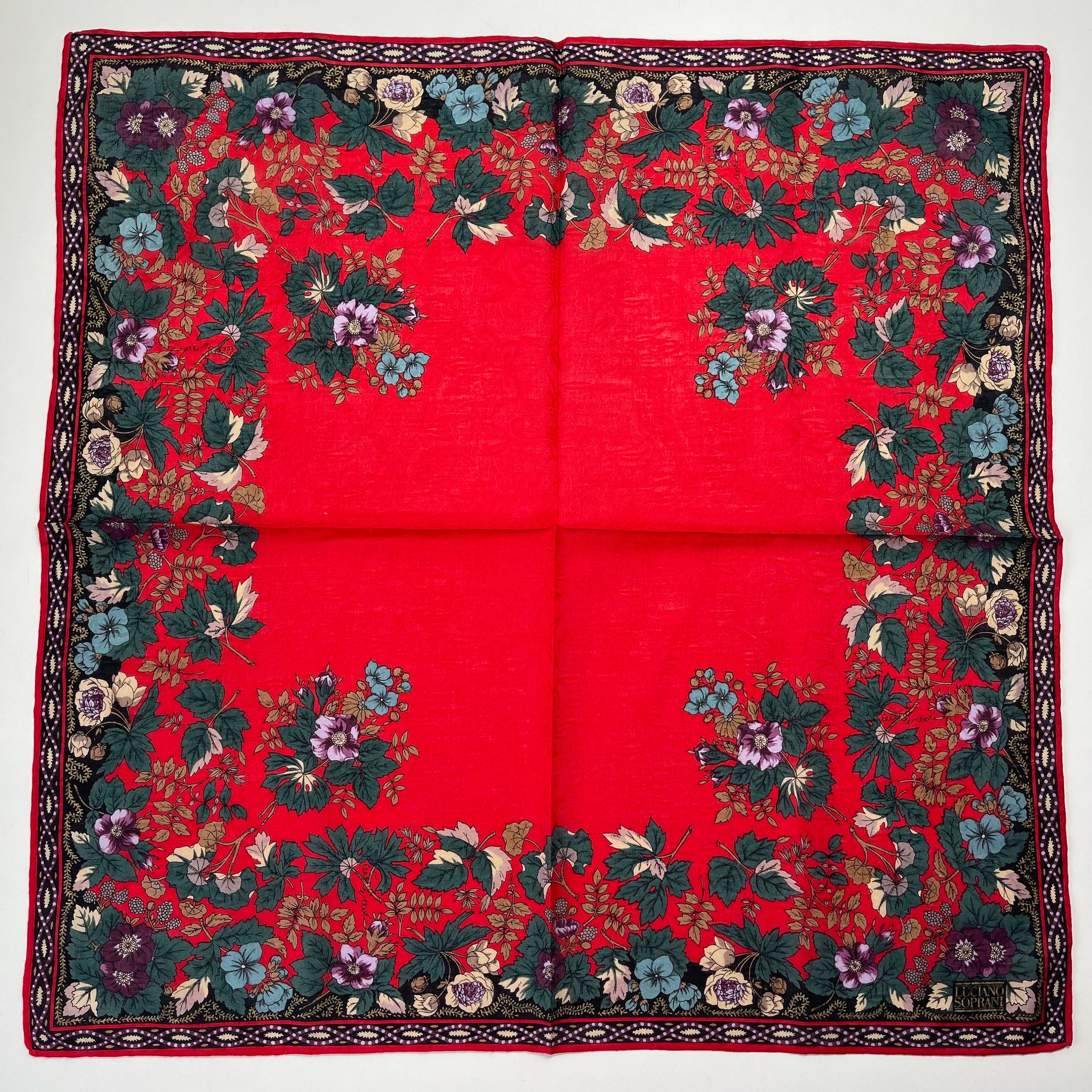 LANCETTI Vintage Collection handkerchief 20 x 20 inches