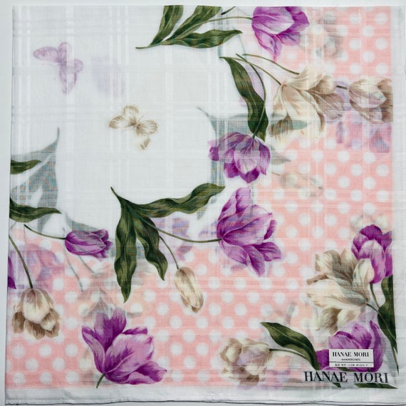 HANAE MORI Vintage handkerchief 22 x 22 inches - image 1