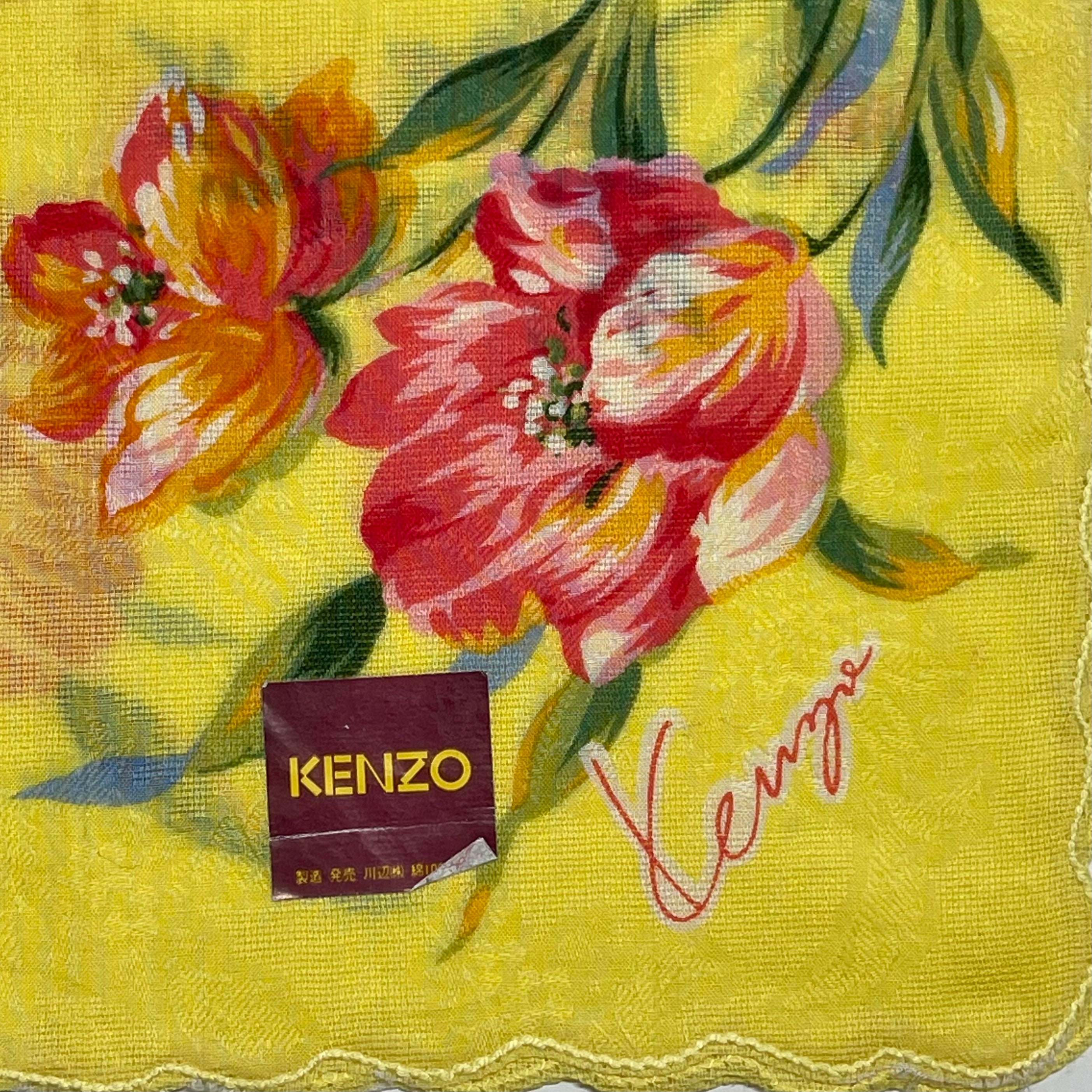 KENZO Vintage Handkerchief 18 X 18 Inches - Etsy