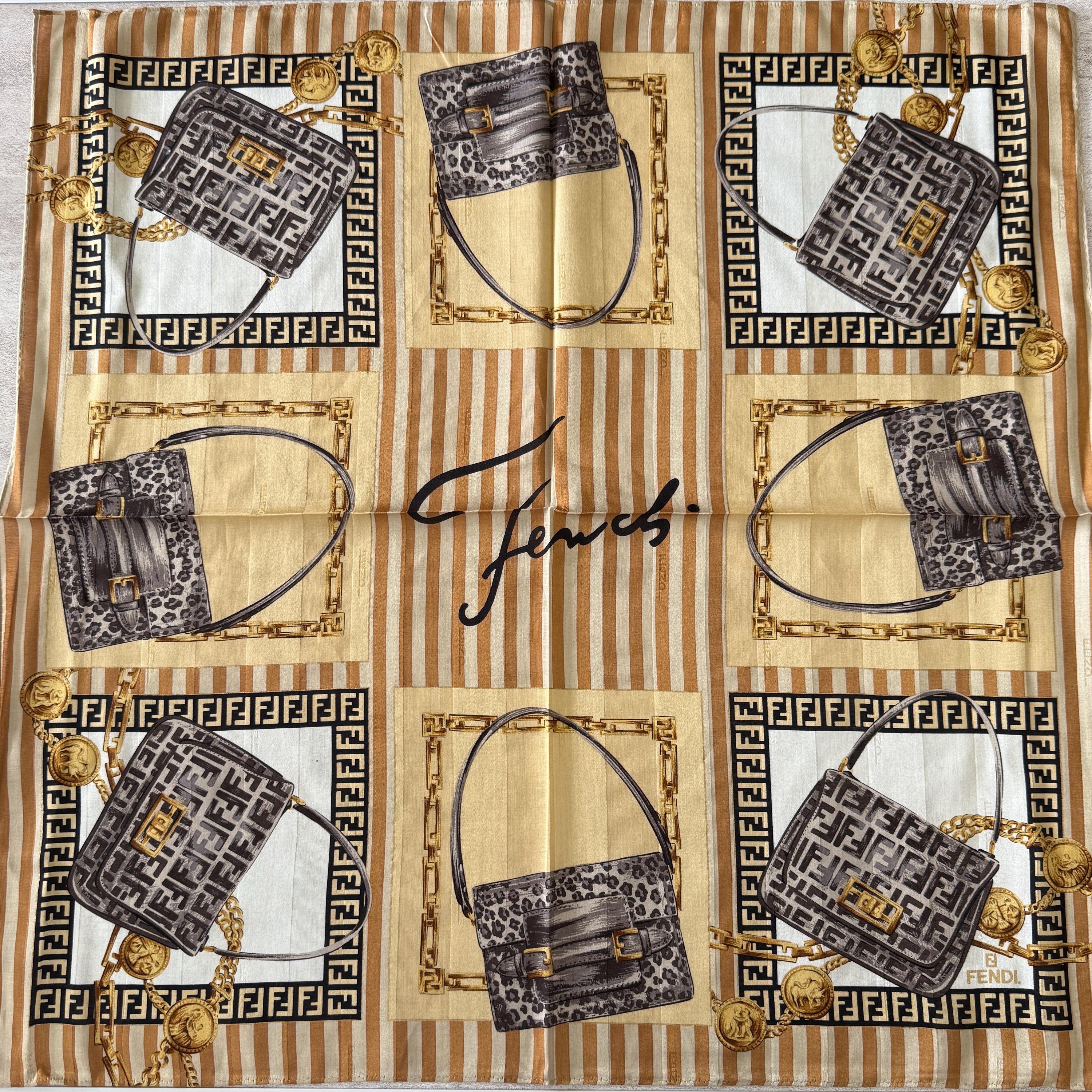 フェンディ ヴィンテージ ハンカチ 22 x 22インチ - Etsy 日本