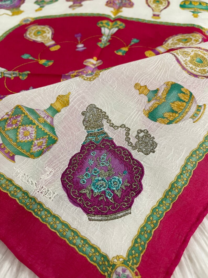 TRUSSARDI Vintage Handkerchief Made in Japan 19\u201dx19\u201d Cotton