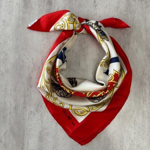 Vintage Celine Paris Silk Scarf - Made in Italy, 34 x 34 inches