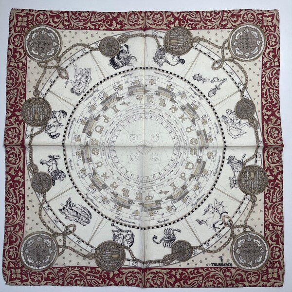 TRUSSARDI Vintage Handkerchief 19 x 19 inches