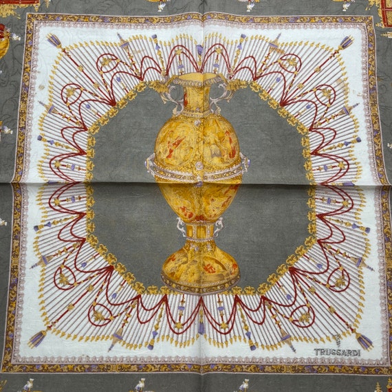 TRUSSARDI Vintage Handkerchief 20 x 20 inches View 5