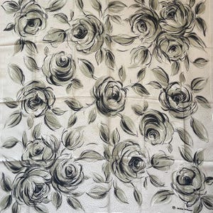 Foulard en soie vintage Mila schon 34 x 34 pouces