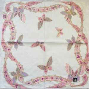 LANCETTI Vintage Handkerchief 20 x 20 inches, Gift for mom