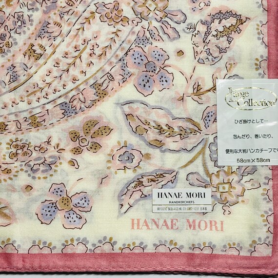 HANAE MORI Vintage handkerchief 22 x 22 inches - image 6