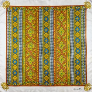 Vintage Christian Dior Silk Scarf: Vintage Design, 34x34 Inches