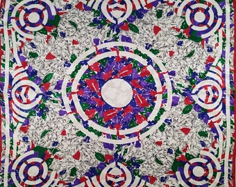 LANVIN Paris Vintage Collection Silk scarf, Silk , Made in Italy